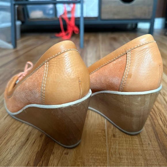 D&G orange boat shoe heels 38.5 - Picture 3 of 9